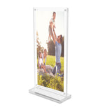 4" x 9"Inside Magnet Dims Acrylic Sign Holder with Magnets, T style   Clear19038