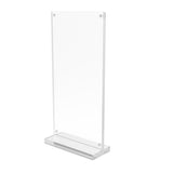4" x 9"Inside Magnet Dims Acrylic Sign Holder with Magnets, T style   Clear19038