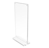 4" x 9"Inside Magnet Dims Acrylic Sign Holder with Magnets, T style   Clear19038