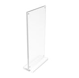 4" x 9"Inside Magnet Dims Acrylic Sign Holder with Magnets, T style   Clear19038