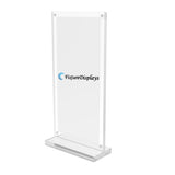 4" x 9"Inside Magnet Dims Acrylic Sign Holder with Magnets, T style   Clear19038