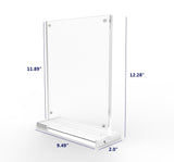 8.5 x 11" Clear Picture Frame Acrylic Photo Frame Frame Sign Holder Magnetic Table Tent 19039