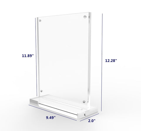 8.5_x_11_Acrylic_Sign_Holder_with_Magnets,_T-style_-_Clear_19039 –  FixtureDisplays