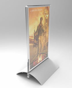 4 x 6" Acrylic Sign Holder with Aluminum Base, Double-sided 19042