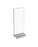 4 x 9" Acrylic Sign Holder with Aluminum Base, Double-sided 19044
