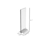 4 x 9" Acrylic Sign Holder with Aluminum Base, Double-sided 19044