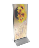 4 x 9" Acrylic Sign Holder with Aluminum Base, Double-sided 19044