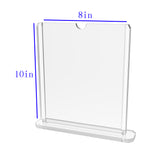 8 x 10" Clear Picture Frame Acrylic Photo Frame Frame Sign Holder Double-sided 19075
