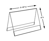 3.5 x 2 Table Tent, Double-sided, Side-loading - Clear 19083