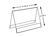 5.5 x 3.5 Table Tent, Double-sided, Side-loading - Clear 19084
