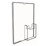 8.5 x 11" Acrylic Sign Holder with Pocket for 4 x 9 Brochures Slant Back Design 19103