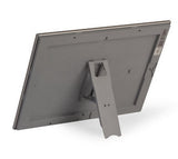 8.5 x 11 Sign Holder for Table or Wall, Snap Open - Silver 19133