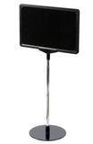 11 x 7 Sign Holder for Tabletops, 2 Inserts   3 Base Options - Black 19149