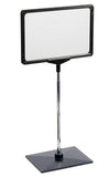 11 x 7 Sign Holder for Tabletops, 2 Inserts   3 Base Options - Black 19149