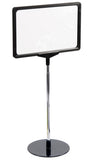 11 x 7 Sign Holder for Tabletops, 2 Inserts   3 Base Options - Black 19149