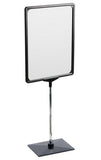11 x 14 Sign Holder for Tabletops, 2 Inserts   3 Base Options - Black 19154
