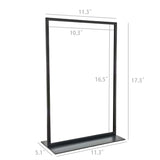 11X17" Sign Holder Picture Frame Desktop Black Metal Portrait Literature Holder 19163-11*17