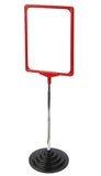 8.5 x 11 Sign Holder for Tabletops, 2 Inserts   2 Color Options, Round Stepped Base 19164