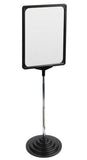 8.5 x 11 Sign Holder for Tabletops, 2 Inserts   2 Color Options, Round Stepped Base 19164