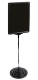 8.5 x 11 Sign Holder for Tabletops, 2 Inserts   2 Color Options, Round Stepped Base 19164