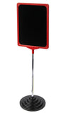 8.5 x 11 Sign Holder for Tabletops, 2 Inserts   2 Color Options, Round Stepped Base 19164