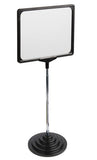 11 x 8.5 Sign Holder for Tabletops, 2 Inserts   2 Color Options, Round Stepped Base 19165