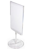 7 x 11 Sign Holder for Tabletop Use, Double Sided, Side Insert - Clear 19171
