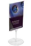 7 x 11 Sign Holder for Tabletop Use, Double Sided, Side Insert - Clear 19171