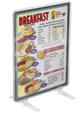8.5 x 11 Sign Holder for Tabletops, T-style, Top Insert - 3 Color Options 19173