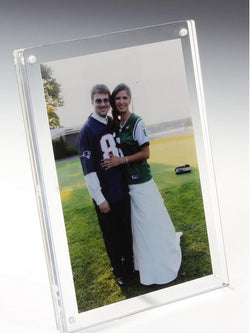 4 x 6 Magnetic Picture Frame for Tabletop, with Standoff Hardware - Clear Acrylic 19186