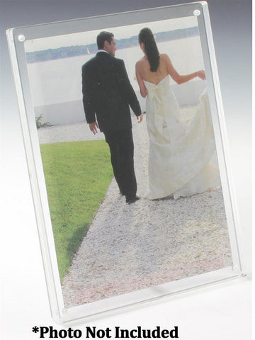 5 x 7 Magnetic Picture Frame for Tabletop, with Standoff Hardware - Clear Acrylic 19189