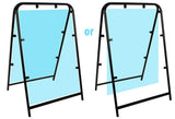 19.5" x 30.0" x 20.0" Sidewalk Sign for Poster Boards with 2 Display Options, 2 Sided - Black 19196