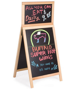 Write on Sidewalk Sign with Header, 2 Sided, for Wet Erase Pens or Chalk