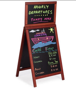 Write on Sidewalk Sign with Header, 2 Sided, for Wet Erase Pens or Chalk