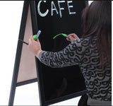 19.8" x 38.8" x 20.0" Write-on Sidewalk Sign with 16.75 x 28.75 Black Wet Erase Surface, 2 Sided