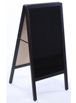 Write on Sidewalk Sign with 16.75 x 28.75 Black Wet Erase Surface, 2 Sided