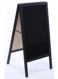 19.8" x 38.8" x 20.0" Write-on Sidewalk Sign with 16.75 x 28.75 Black Wet Erase Surface, 2 Sided
