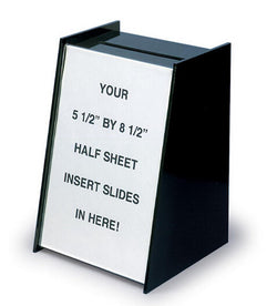 5.9 x 8.3 x 5.5 Acrylic Ballot Box with 5.5 x 8.5 Sign Holder   Black 19221