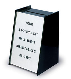 5.9" x 8.3" x 5.5" Acrylic Ballot Box with 5.5 x 8.5 Sign Holder - Black 19221