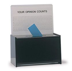 8.5 x 8.8 x 11.0 Acrylic Ballot Box with 8.75 x 5 Header Pen   Black 19223