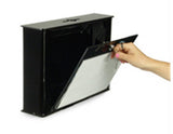 15.0" x 10.5" x 3.4" Key Drop Box with 11 x 7.5 Frame   Lock, Wall Mount - Black 19230