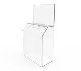 Frosted Acrylic Ballot Box w/ Sign Holder,Wall or Countertop Clear19243