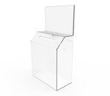 Frosted Acrylic Ballot Box w/ Sign Holder,Wall or Countertop Clear19243