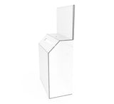 Frosted Acrylic Ballot Box w/ Sign Holder,Wall or Countertop Clear19243