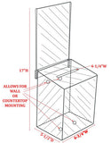 6.8 x 17.0 x 5.5 Acrylic Ballot Box w/ 6.5 x 8 Header & Lock, Wall Mount or C