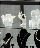 3.0" x 6.5" x 3.0" Jewelry Display Hand for Rings and Bracelets, Resin - White 19266