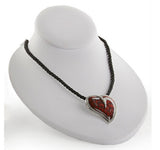 5.5" x 3.5" x 6.0", 3.5" Small Jewelry Display for Necklaces, Low Profile, Leatherette - White 19267