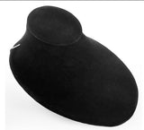 5.0" x 3.5" x 6.5", 3.5" Small Jewelry Display for Necklaces, Low Profile, Velvet - Black 19275