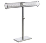 14.3" x 3.4", Height Adjustable 12-16.3" Jewelry Display for Bracelets, Chains   Earrings - Silver 19277
