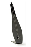 3.0" x 10.8" x 3.0", 10.75" Acrylic Jewelry Display for Necklaces, Elongated Shape - Black 19283